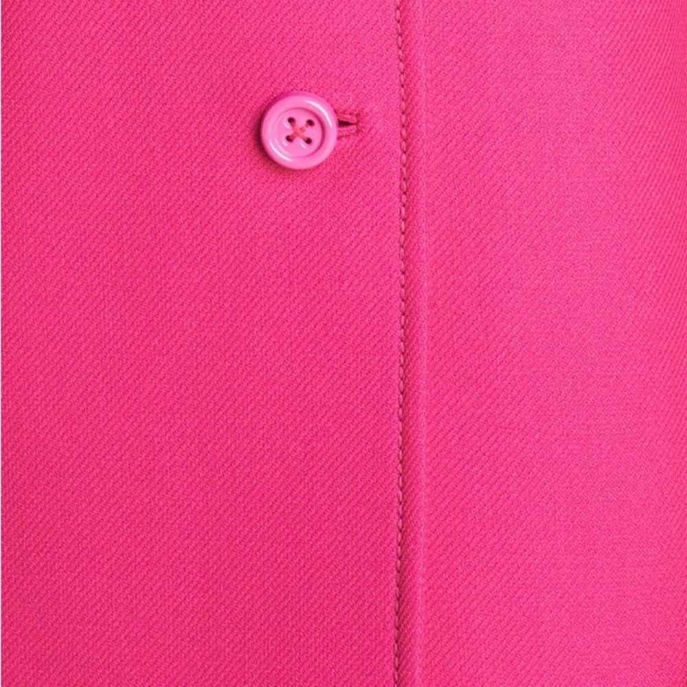 Kate Spade Etta Bow Snapdragon Pink Wool Coat 4 - Picture 8 of 9